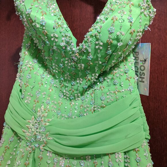 Posh Precious 020240 Green Flash Size 10 Prom Dress - Picture 5 of 10